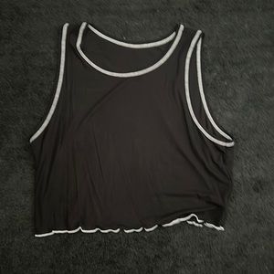 Shein ribbed cropped tank top